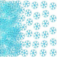 300Pcs Snowflakes Confetti Winter Table Confetti Snowflake Ornaments For Holiday Xmas Winter Wonderland Frozen Party Wedding Birthday Holiday Party Decorations (Silver) - 藍色 - 查看 2