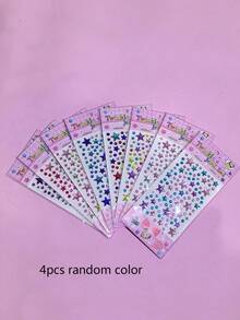 1pc Random Color & Style Changeable Sticker, Cartoon Crystal Brick Stone Sticker, Reward Sticker For Kids, Girls, Kindergarten, Gem Sticker - Multicolor - View 21