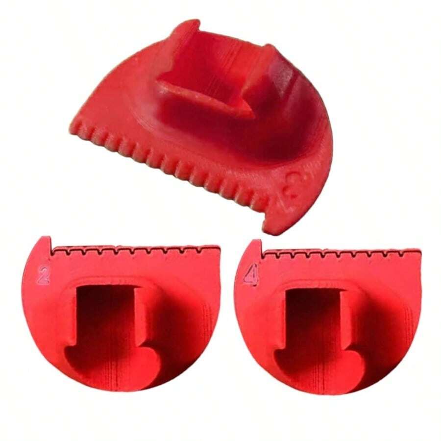 Herramienta De Costura Para Bordes, Gua De Medicin Para Costuras Con Bloqueo De Bordes Juego De Plantillas Medidoras Para Costuras Rectas Y Curvas Principiantes Dobladillo - Rojo - Ver 1