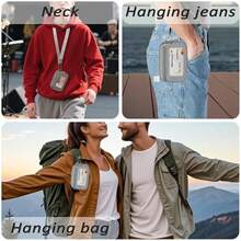 1pc Waterproof Nylon Card Holder Wristlet Wallet, Multi-Compartment Zipper Pouch With Keyring And ID Window, Suitable For Travel And Daily Use - Multicolor - View 6