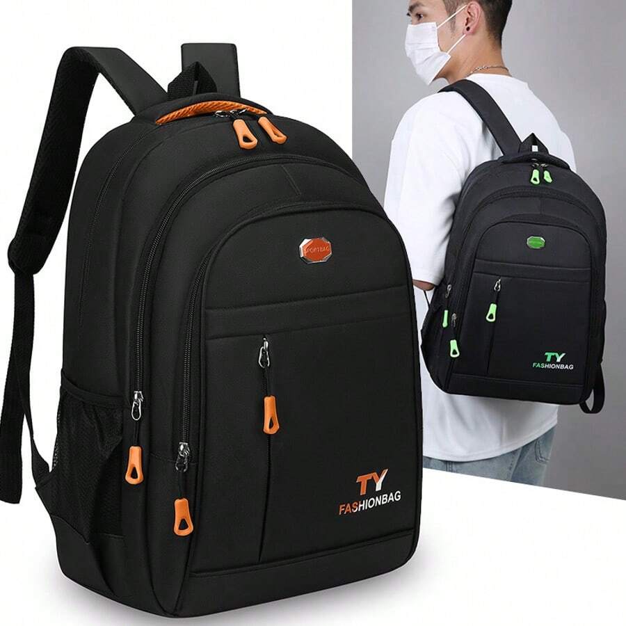Mochila para hombres, mochila de negocios de gran capacidad para hombres y mujeres, mochila para portátil resistente a los arañazos con correas de hombro gruesas y ajustables en panal, mochila escolar con múltiples bolsillos para uso diario en la universidad, senderismo y negocios, con cremalleras duraderas y diseño cómodo para llevar en la mano. - Multicolor - Ver 1