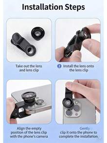 Fisheye Lens, Macro Lens, Wide Angle Lens, Special Effects Lens, Magnifying Lens For Smartphone - Multicolor - View 7