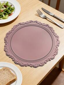 1 pieza Salvamanteles de silicona de 35cm, estilo nórdico para decoración de mesa de comedor, lavable, fácil de limpiar, antideslizante, elegante, para ajuste de mesa de comedor, almohadilla para encimera de cocina, decoración de boda y festividades - Multicolor - Ver 4