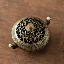 1pc Brass Incense Burner, Nepali Style Brass Incense Holder | Metal | Incense Stand | Suitable For Small Coil Incense, Small Incense Plate, Yoga Meditation, Home Decor | Valentine's Day, Daily Use - Applicable For Homestay, Tea Room, Office, Bedroom Decor, Tea Ceremony Display - Multicolor - View 7