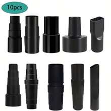 Universal Plastic Vacuum Cleaner Hose Adapter Reducer Accessory Kit Converter, Suitable For Vacuum Attachment Kits Adapters Dry Wet Plastic Vacuum Accessories Adaptors For Shop Vac Attachments, Home Renovation Tool Accessory, Vacuum Replacement Part - Black - View 3