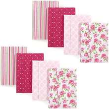 Hudson Baby - Paños Unisex de Franela de algodón para bebés(Rayas florales paquete de 8 Una talla) - Multicolor - Ver 1