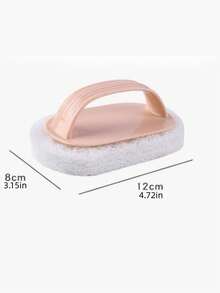 1个陶瓷瓷砖清洁刷，厨房手柄海绵清洁器，浴缸和台面清洁刷，厨房清洁，强力不刮伤擦洗海绵，浴室和台面洗碗海绵 - 必备家用清洁用品 - 彩色 - 查看 2