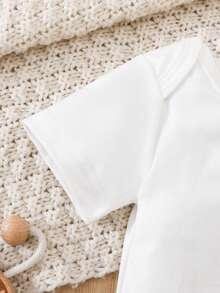 Infant/Toddler Boys Striped Shoulder Snap Bodysuit + Cute Lion Embroidered Bib Shorts Set - Multicolor - View 7