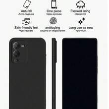 1 ốp lưng điện thoại màu đen, tương thích với các dòng điện thoại thông minh . - Một miếng - Xem 4