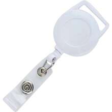 Pinza retrctil para porta credencial, Clip de carrete para soporte de credencial de identificacin - Carrete de de nombre para hombres y mujeres, suministros de oficina para enfermeras, estudiantes, - Blanco - Ver 1
