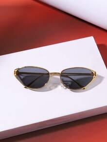 1副女士复古猫眼金属框时尚眼镜，可搭配日常服装，适合户外活动 - 彩色 - 查看 7