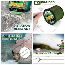 Braided Fishing Line 8 Strands Strong PE Fishing String ExtremePower Fishing Braid Line Saltwater and 80LB 500M/547Yards Gray - Gris - Ver 1