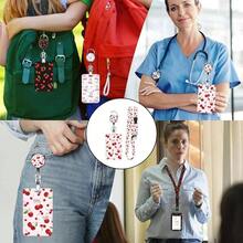 Cordn Para Cuello Con Tarjetero Tarjetas De Identidad Retrctiles Porta Credencial Y Juego De Cordn Extrable Oficina Escuela Mecanismo Deslizante Funda Tarjeta - Negro - Ver 2