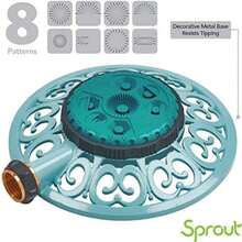 Sprout Melnor 65100-AMZ Aspersor de Metal de 8 Patrones y Adaptador de Producto QuickConnect Paquete de , Color Rojo Frambuesa(Gooseberry Verde) - Multicolor - Ver 4