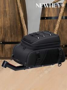 NEWHEY 3-In-1 Waterproof Reflective Bicycle Rear Rack Bag, 15L Capacity, With Rain Cover - Multicolor - View 10