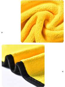 Yellow Microfiber Car Cleaning Towels - Multi-Set Options (1-10pcs), 30*30/30*60cm, Super Soft Thick Quick-Dry, Non-Shedding Rags For Auto Detailing & Household Use - Multicolor - View 4