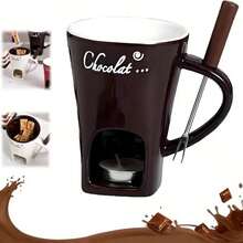 1 Set Ceramic Chocolate Melting Pot. It Can Be Used To Melt Chocolate, Cheese, And Other Ingredients. It Is A Great Companion For Travel, Gatherings, And Picnics, And Has A Beautiful Appearance. (E.G., Thanksgiving, Valentine's Day, Halloween, Etc.) It Is Easy To Clean And Very Durable. Can Be Given As A Gift To Family And Friends. - Multicolor - View 8