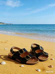 1 Pair Boys' Children's Sandals, Summer New Casual Open Toe Soft Bottom Beach Toddler Shoes