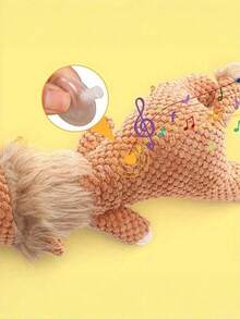 1pc Squeaky Plush Puppy Chew Toys Lion Wolf Elephant Shaped Teeth-Cleaning Interactive Boredom Relief Toys For Small & Medium-Sized Dogs Indoor Outdoor Playtime Training Supplies Birthday Holiday Pet Gift - Multicolor - View 7