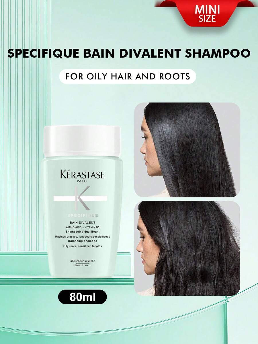 Kérastase Shiny Shampoo - 80ml/2.71fl.Oz, Suitable For Oily Hair And Scalp - mini Specifique 80ml - 查看 1