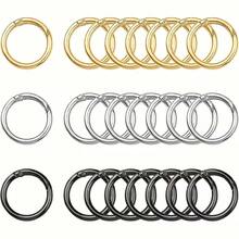 5/10/15/20/30 cái móc khóa carabiner tròn bằng kim loại có lò xo mở được, đầu nối móc khóa, phù hợp làm trang sức DIY và phụ kiện cho doanh nghiệp nhỏ - Nhiều màu - View 3