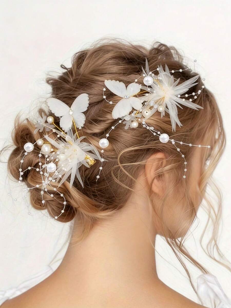 1 Roll 60m Pearl Curtain Garland & White Faux Pearl Ribbon; Wedding Supplies, DIY Crafts, Suitable For Home Decor, Holiday Parties, New Year Decoration And Party Supplies. - Multicolor - View 1