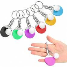 Llavero Deportivo de Tenis de Mesa, Mini Raquetas 6 Unidades, Ideal para o Colección, for Mochila y Accesorios Diarios - 1 - Ver 5