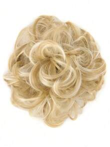 Synthetic Women's Messy Buns, Buns, Rubber Bands, Hair Bands, Caterpillar-Like Wigs - Multicolor - View 17