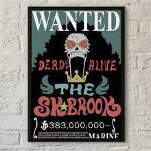 ONE PIECE 1/2/3/6件套复活节流行卡通海报印刷帆布墙画，适用于卧室、客厅、酒吧、咖啡厅、入口处，无框墙面装饰