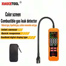 XIAOCETOOL High-Sensitivity Combustible Gas Detector | Imported Sensor, Accurate Leakage Concentration Measurement And Explosion-Proof Detection, Triple Display, Rapid Leak Detection, Universal Adjustable Flexible Probe, Simple And Measurement