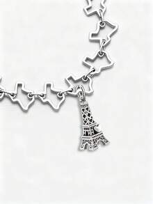 Mặt dây chuyền hình tháp Eiffel bằng bạc sterling 925 nguyên chất, thiết kế tối giản độc đáo, món quà trang sức tinh tế dành cho nam và nữ. - Kiểu 6 - Xem 6