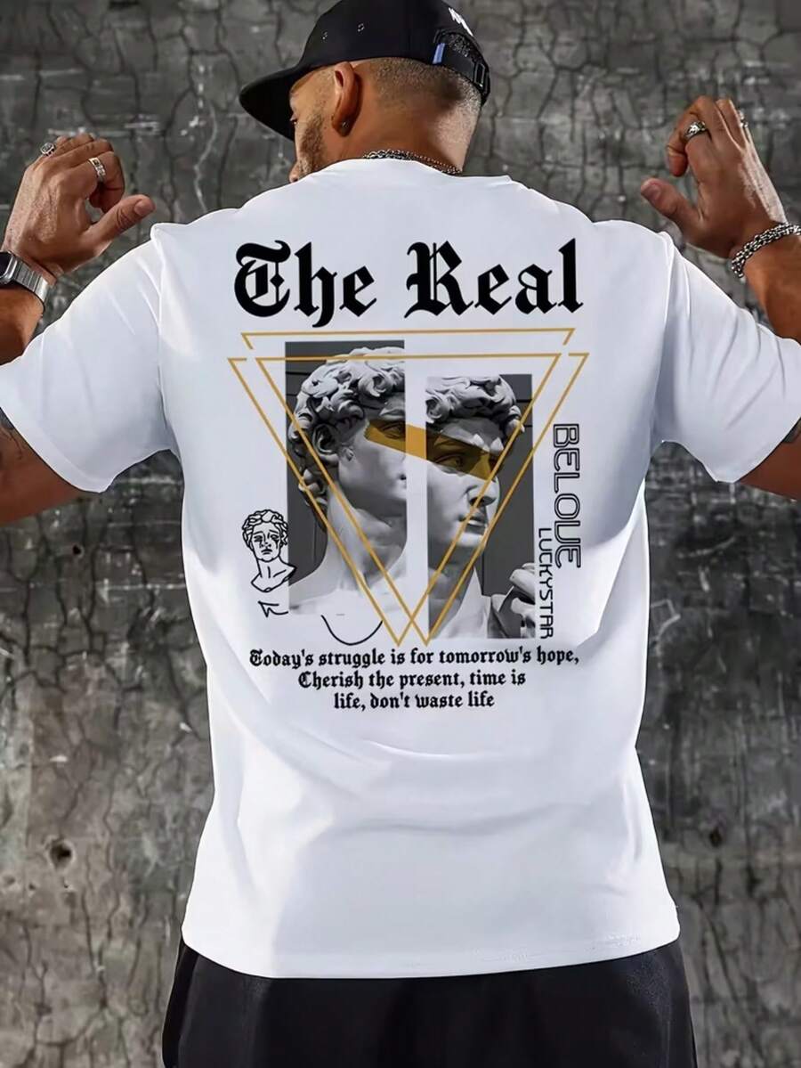 Camiseta The Real Camisa Blusa Unissex Masculino Feminino 100% Algodão Top Premium Street wear Lançamento Envio Imediato Varias Cores!! - Branco - Visão 1