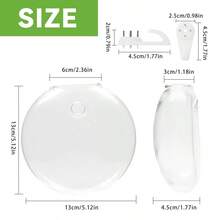 Wall Mounted Hydroponic Vase/ Plants Propagation Station/ Glass Planter Vase, Transparent Wall Planters For Indoor Plants, Oblate Hanging Glass Air Plant Holder (6Pcs) - 6 cái - Xem 3