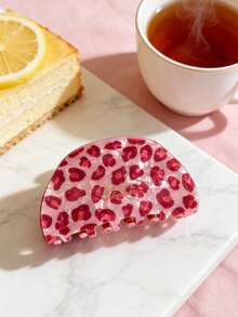 1 chiếc kẹp tóc kiểu Hàn Quốc màu xanh dương và nâu sọc, chất liệu acrylic, phụ kiện tóc thanh lịch cổ điển dùng cho búi tóc, tóc đuôi ngựa, kẹp tóc đa năng dùng khi đi biển. - Nhiều màu - Xem 4