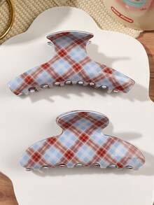 2-piece Set - Blue and Brown Plaid