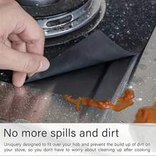 6pcs/12pcs High Temperature Gas Stove Mats, Coated Gas Stove Protector Covers, 27cm X 27cm, Thick PTFE, Oil Resistant, Non-Food Contact, Reusable, Non-Stick, Easy To Clean Kitchen/Cooking Pads, Outdoor Cooking Tool Protectors, Grill Mats - Silver - View 4