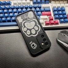 Funda para móvil: Creativo de patita de perro y cachorro en versión Q, animal mascota para for  11,12,13,14,15,16,MINI,PLUS,PRO,PROMAX,16E,X,XS,XR,XSMAX - Negro - Ver 6