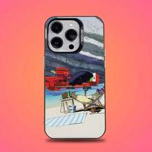 Funda de Teléfono Anime Cool Red Pig para 17,16,15,14,13,12,11,Pro,Max,Plus, Antigolpes, Negra Mate, Parachoques Duro - Z7 - Ver 11