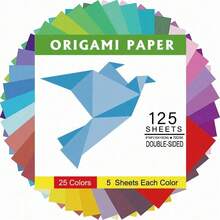 125pcs Assorted Handmade Paper Set, 25 Different Colors, Ideal For Origami, Arts & Crafts, Office Supplies, Scrapbooking, Sewing, Paper Art - Premium Paper Material