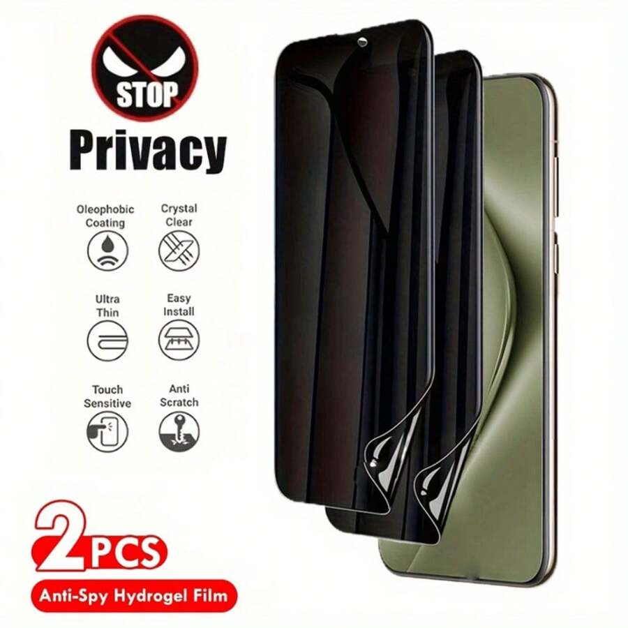 2pcs Hydrogel Screen Protector Film For Huawei Pura70 Ultra, Pura70 Pro/Pro+, P60 Pro, P60, P50 Pro, P50, P40 Pro+, P40 Pro, P40, P30 Pro, P30 And P30 Lite. Features Include Self-Healing, Ultra-Thin Design. - 2PCS - View 1
