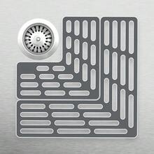 XISH Joseph Joseph SinkSaver - Tapete protector de fregadero ajustable dos secciones de rejilla para diferentes posiciones de drenaje antideslizante gris - grisoscuro - Ver 3