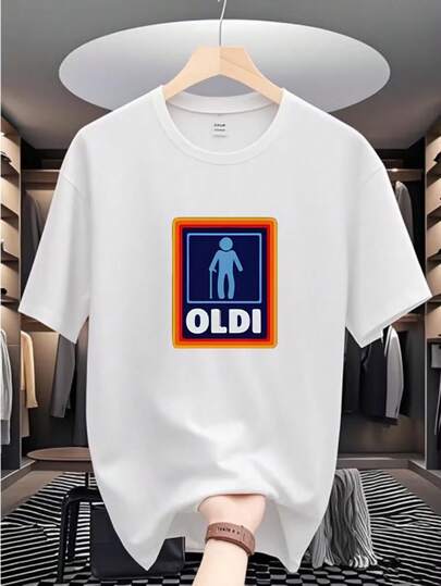 Camiseta OLDI para hombre, lavable a máquina, de corte regular, ideal para vacaciones de primavera y otoño, así como para ropa informal. Una camiseta moderna para caballero, una prenda esencial tanto para casa como para salir: una prenda básica, de talla estándar, lista para usar, de compresión y secado rápido.