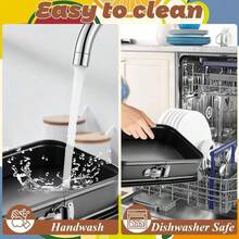 1pc Of Non-Stick Carbon Steel Cake Pan, Rectangular Baking Mold With Removable Base - Leak-Proof Design For Cheesecake, Ice Cream, Thanksgiving, Christmas, Halloween, Easter - Electric Oven Compatible, Versatile Bakeware - Multicolor - View 7