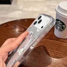 Cute cartoon rabbit phone case For  11 12 13 14 15 16 17 Pro Max 14 15 16 Plus 17 AIR 16e Luxury fashionable acrylic magnetic wireless charging hard case cover - yklLuckyTransparent51LR - Ver 4