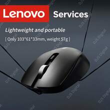 Mouse Sem Fio Lenovo N220 para Desktop, Laptop, Escritório, Casa, Jogos, USB, Silencioso, Portátil