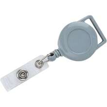 Pinza retrctil para porta credencial - Clip para soporte de credencial para tarjetas de identificacin, Clip de de tarjeta de nombre, de porttil elstico para profesores, trabajadores, enfermera - Gris - Ver 1