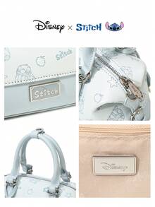Disney 官方授权史迪奇联名款吊饰及史迪奇印花波士顿包 - 卡通印花单肩包，休闲时尚手提包，生日礼物 - 彩色 - 查看 9