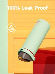 Meoky 24oz Vacuum Insulated Water Bottle with 2-in-1 Straw and Spout Lid, Insulated Cup, Keep Cold 24H, Leak-Proof, Fits in Car Cup Holder, Stainless Steel Tumbler for Sports, Travel, and School - 綠褐色 - 查看 5