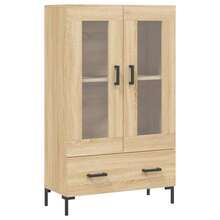 Villeneuve Credenza Rovere Sonoma 69,5x31x115 cm in Legno Multistrato - Marrone - Visualizzare 2