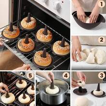 3/6pcs Silicone Bagel, Donut, Mousse Pudding Molds, Heat Resistant (-20°C~230°C), Kitchen Baking Tools, Cookies & Bread Molds, Baking Accessories, DIY Supplies - Multicolor - View 5